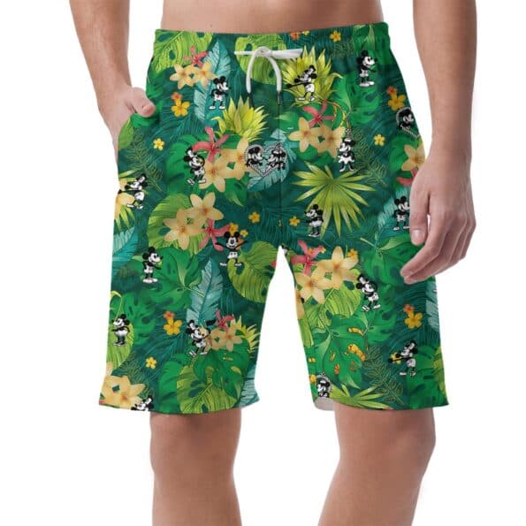Steamboat Willie Mickey Mouse Men's Summer Shorts With Pockets