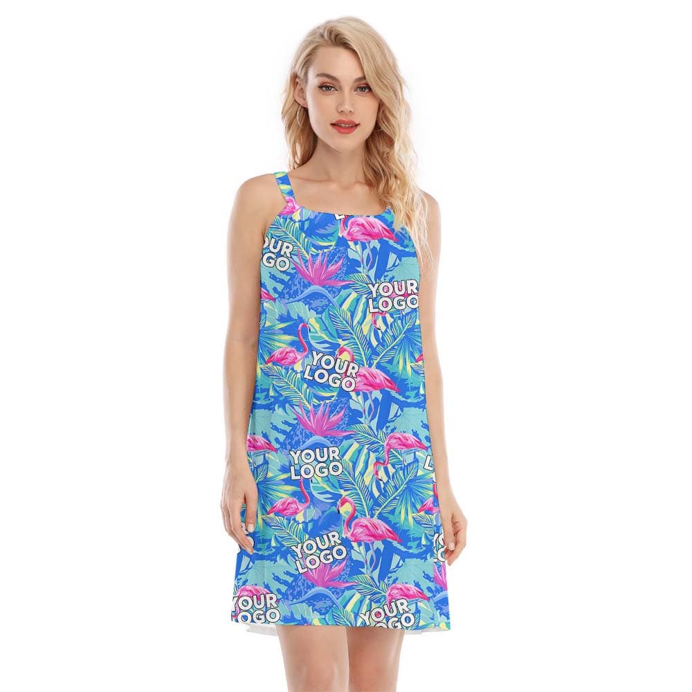 Tropical Flamingo Cami Dress with Custom Photos1