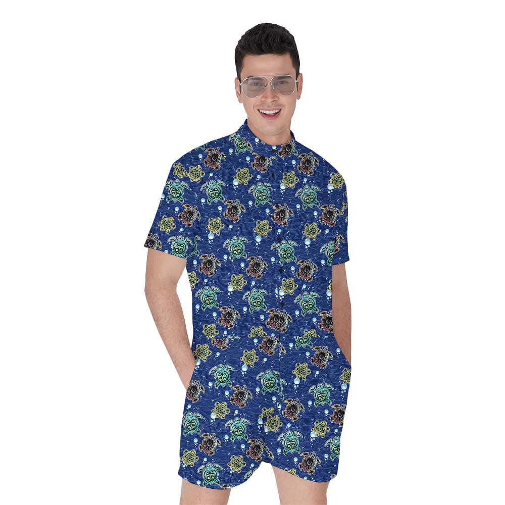 Turtle Bubble Male Hawaiian Romper1