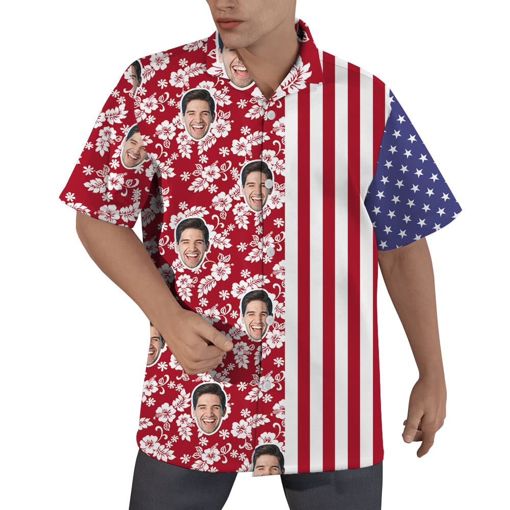 White-Red-Blue-Custom-Face-Striped-Hawaiian-Shirt4.jpg