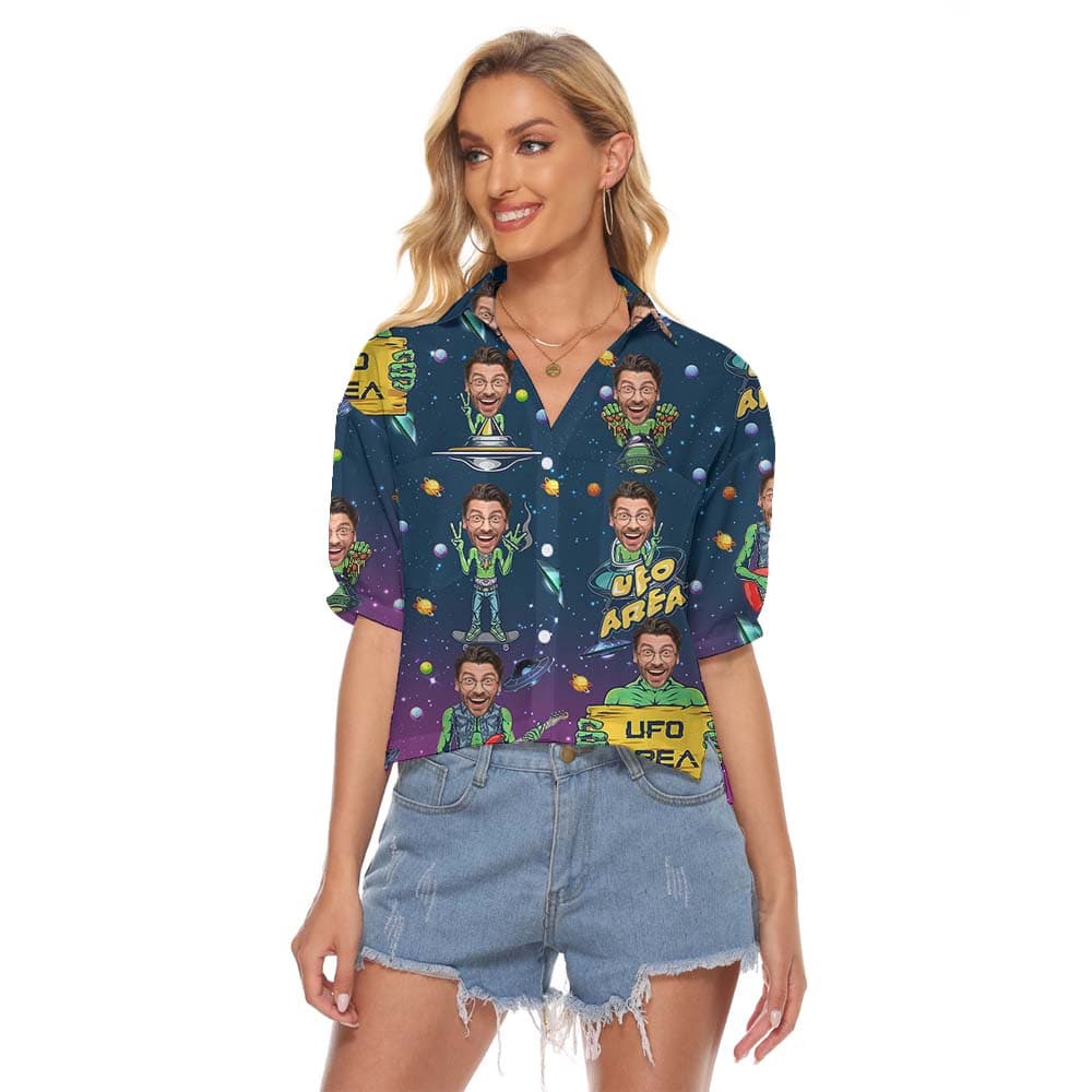 Alien Custom Face Women's Crop Top2