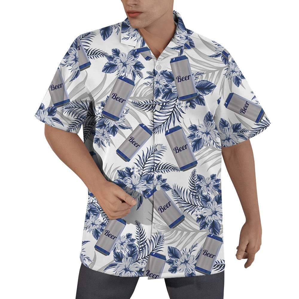 Hawaiian Beer Can Tropical Shirt Men