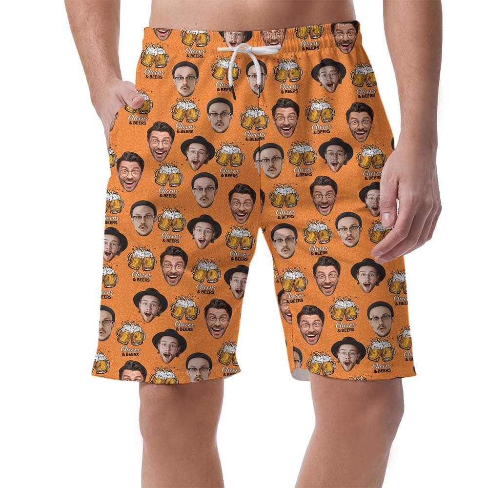 Beer Party Custom Men's Hawaiian Shorts With 2 Faces1