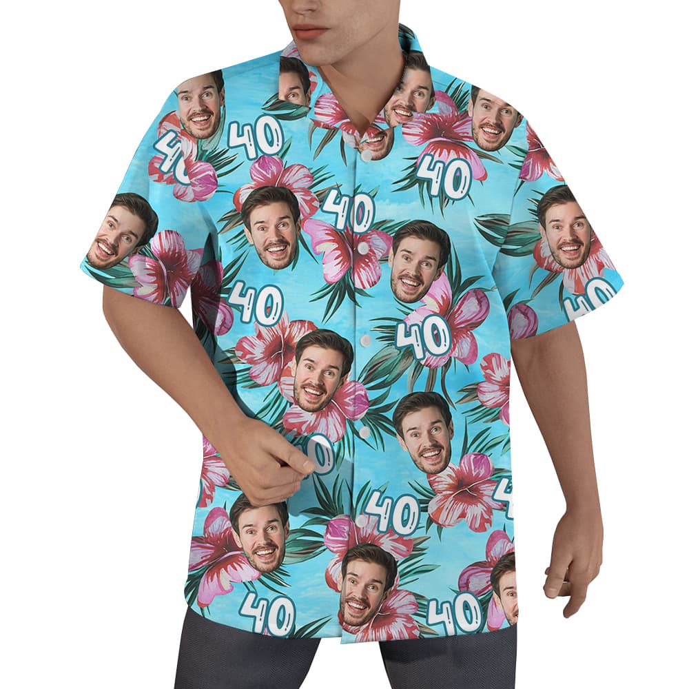 Birthday Hawaiian Men Shirt with Custom Face and Age1