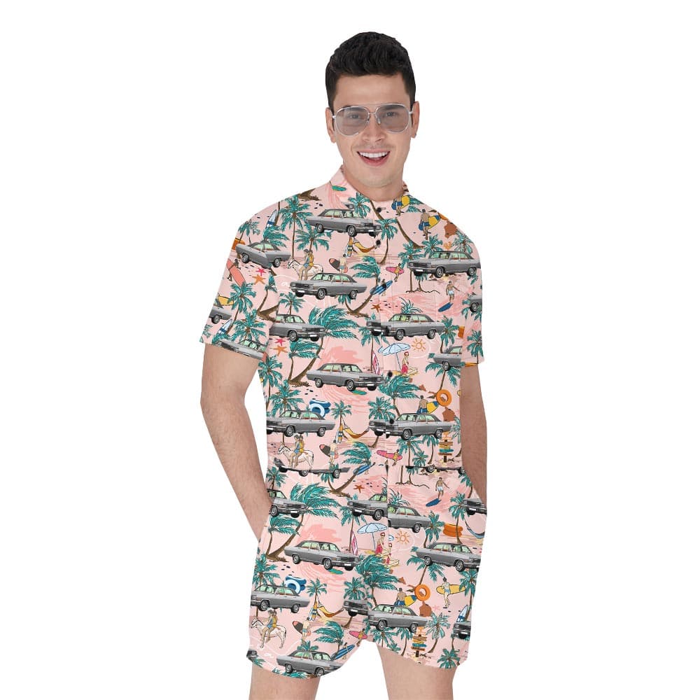 Hawaiian Summer Car Romper Men