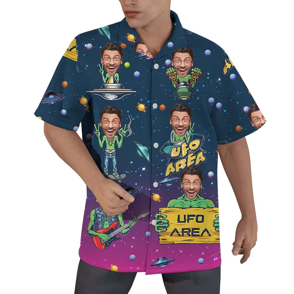 Custom Face Aliens Hawaiian Shirt1