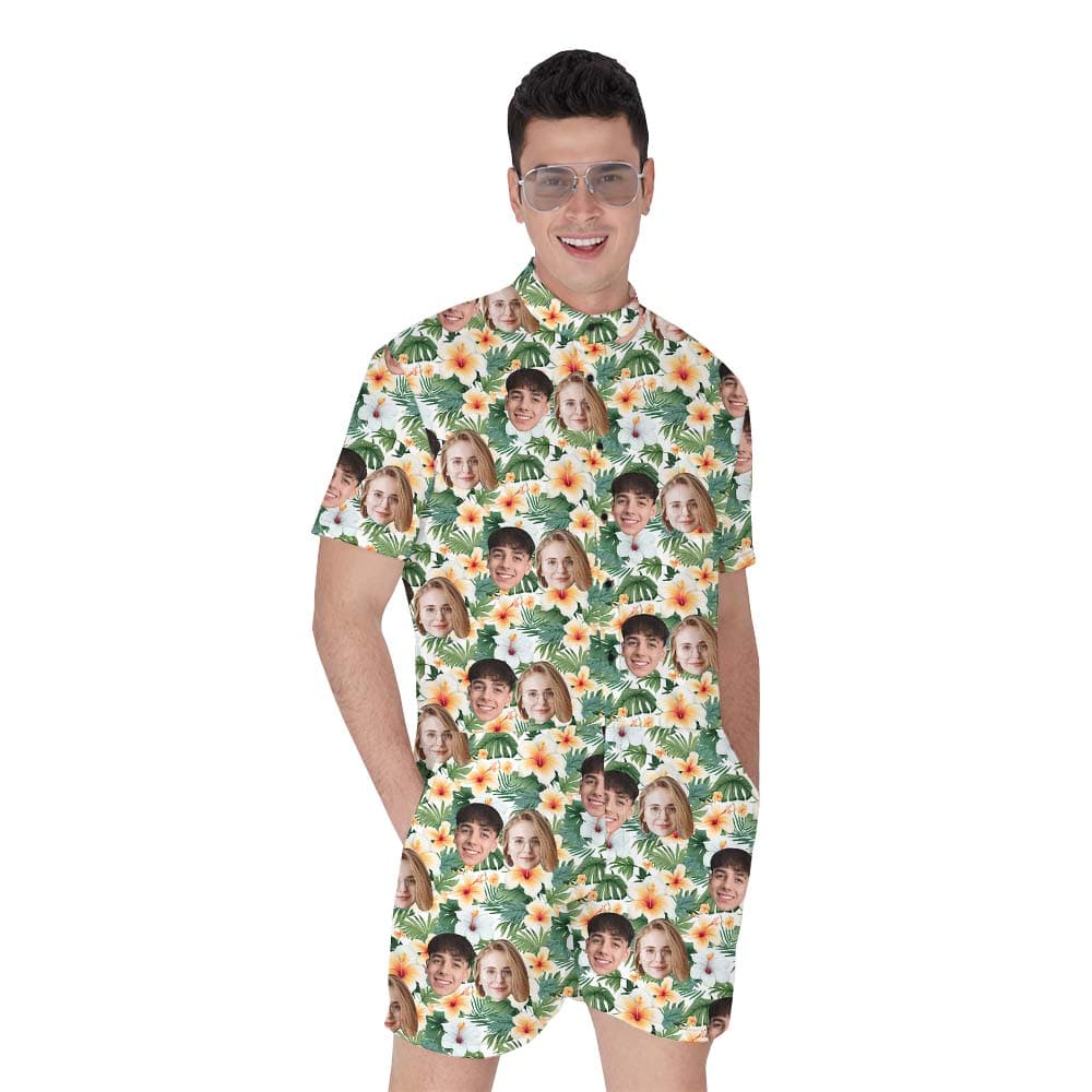 Custom Face Floral Male RompHim1