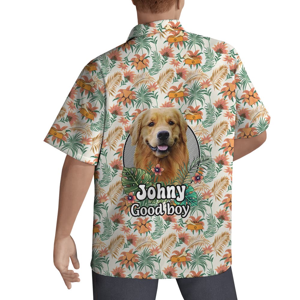 Custom Face and Name Dog Hawaiian Shirt for Men2