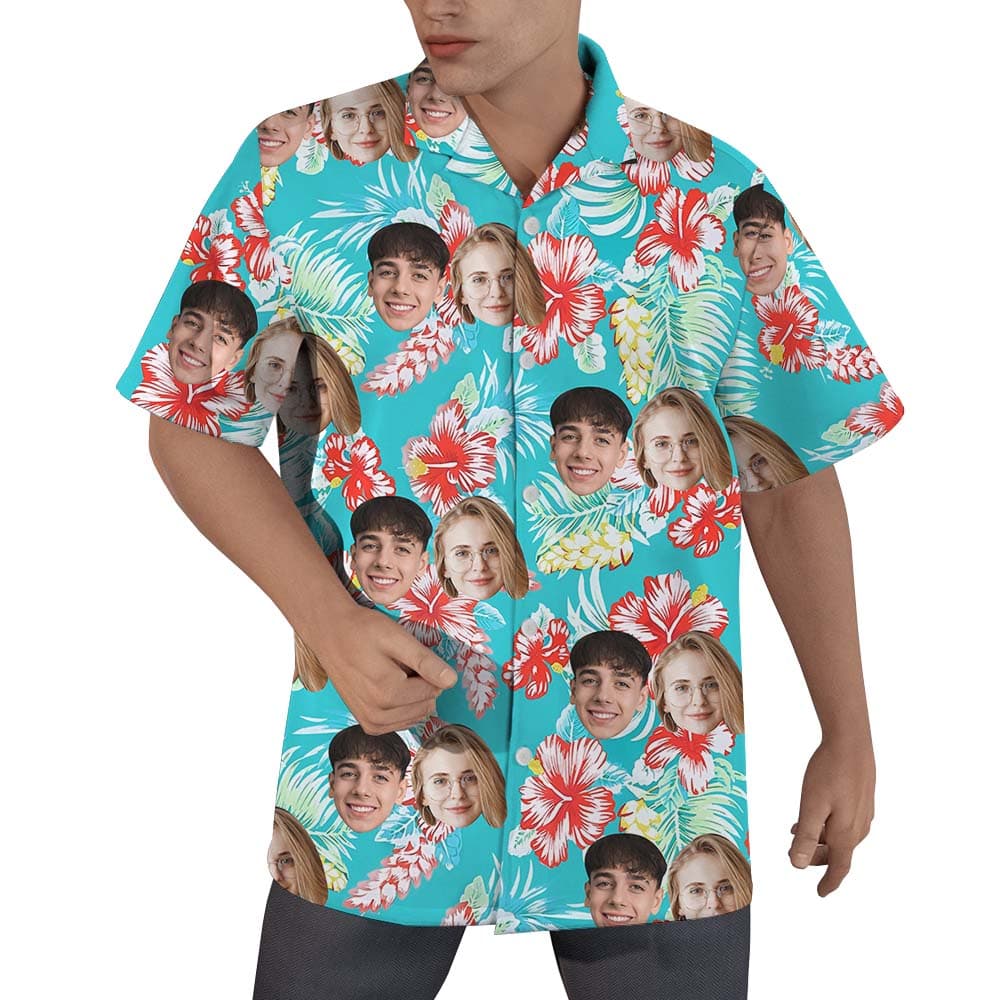 Hibiscus Tropical Custom Hawaiian Shirt With Photo