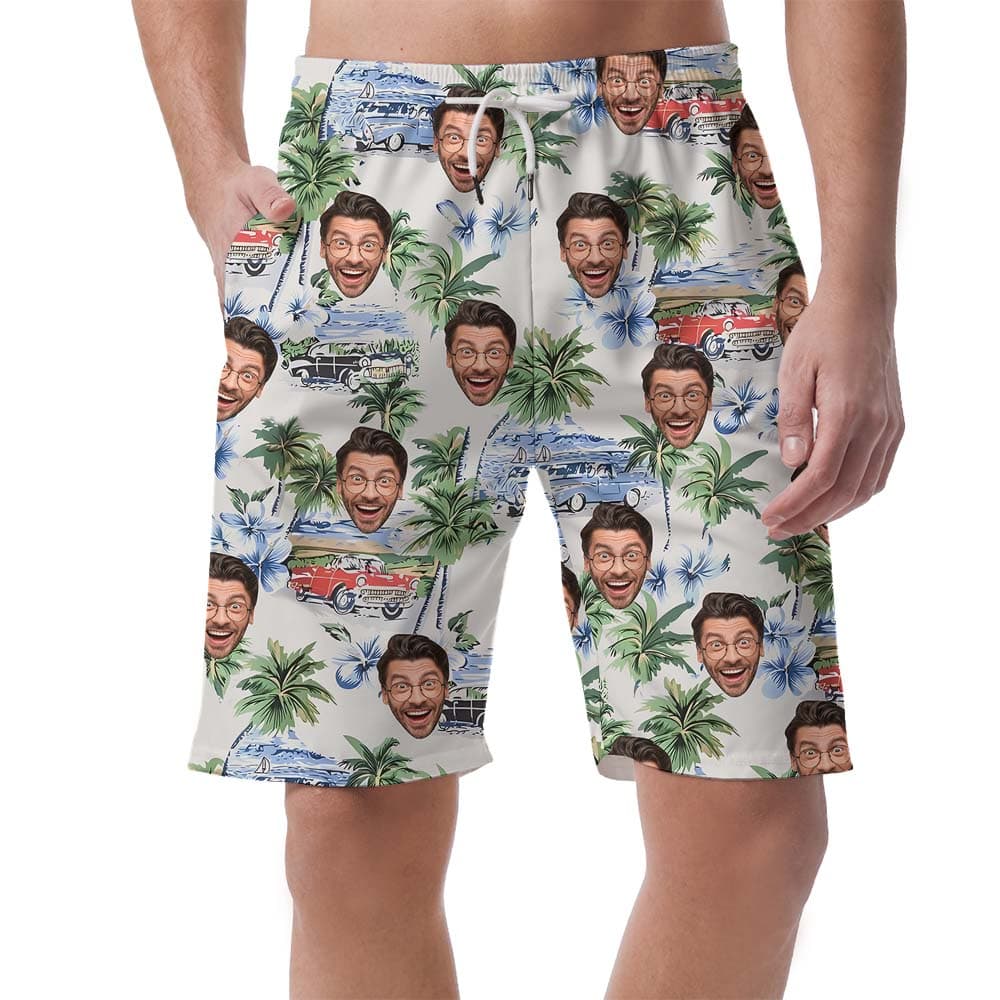 Custom Multiple Face Vintage Board Shorts For Men1