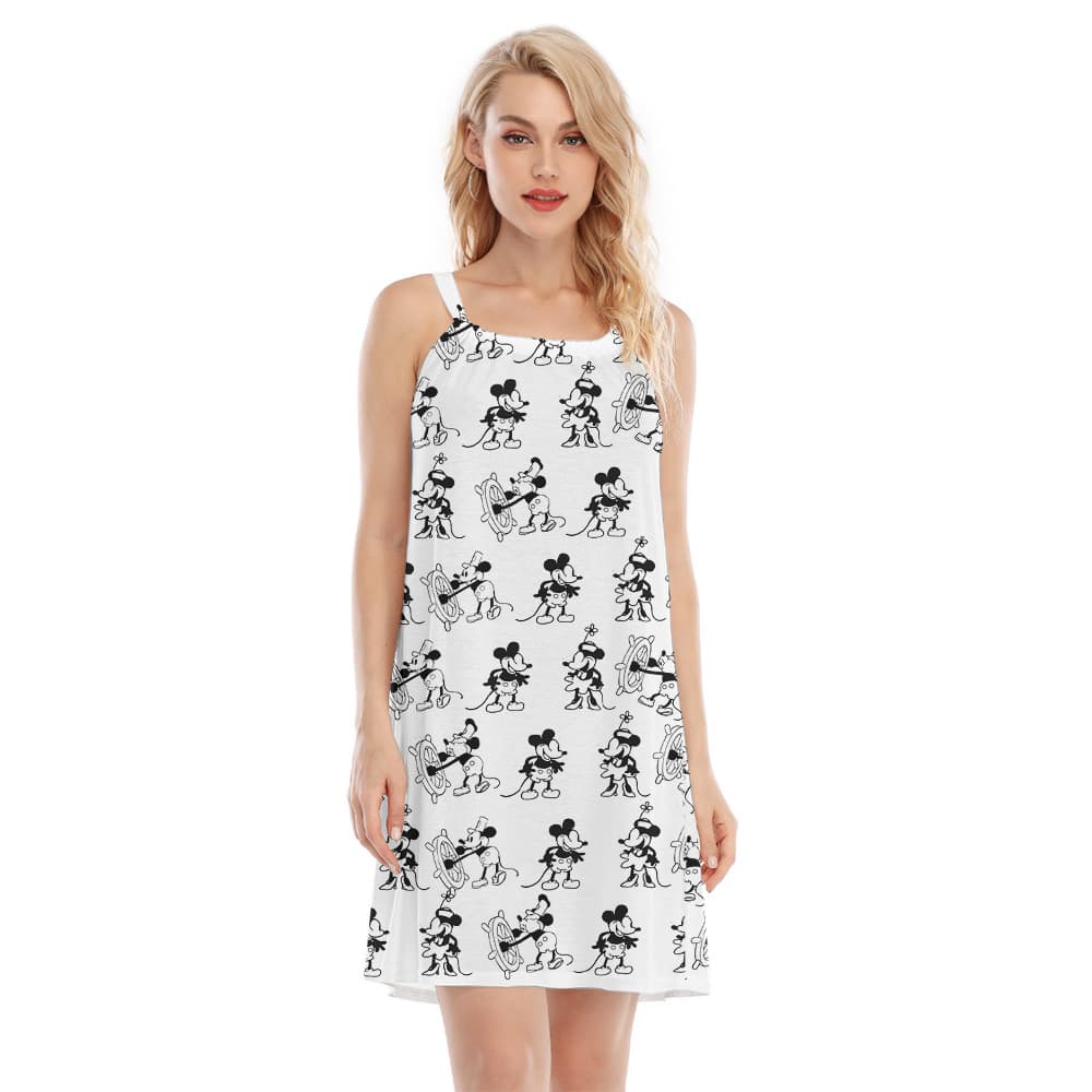 Cute Steamboat Willie Mickey Vintage Aloha Cami Dress