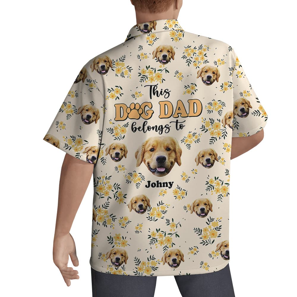 Dog Dad Custom Dog Face On Hawaiian Shirt for Men2