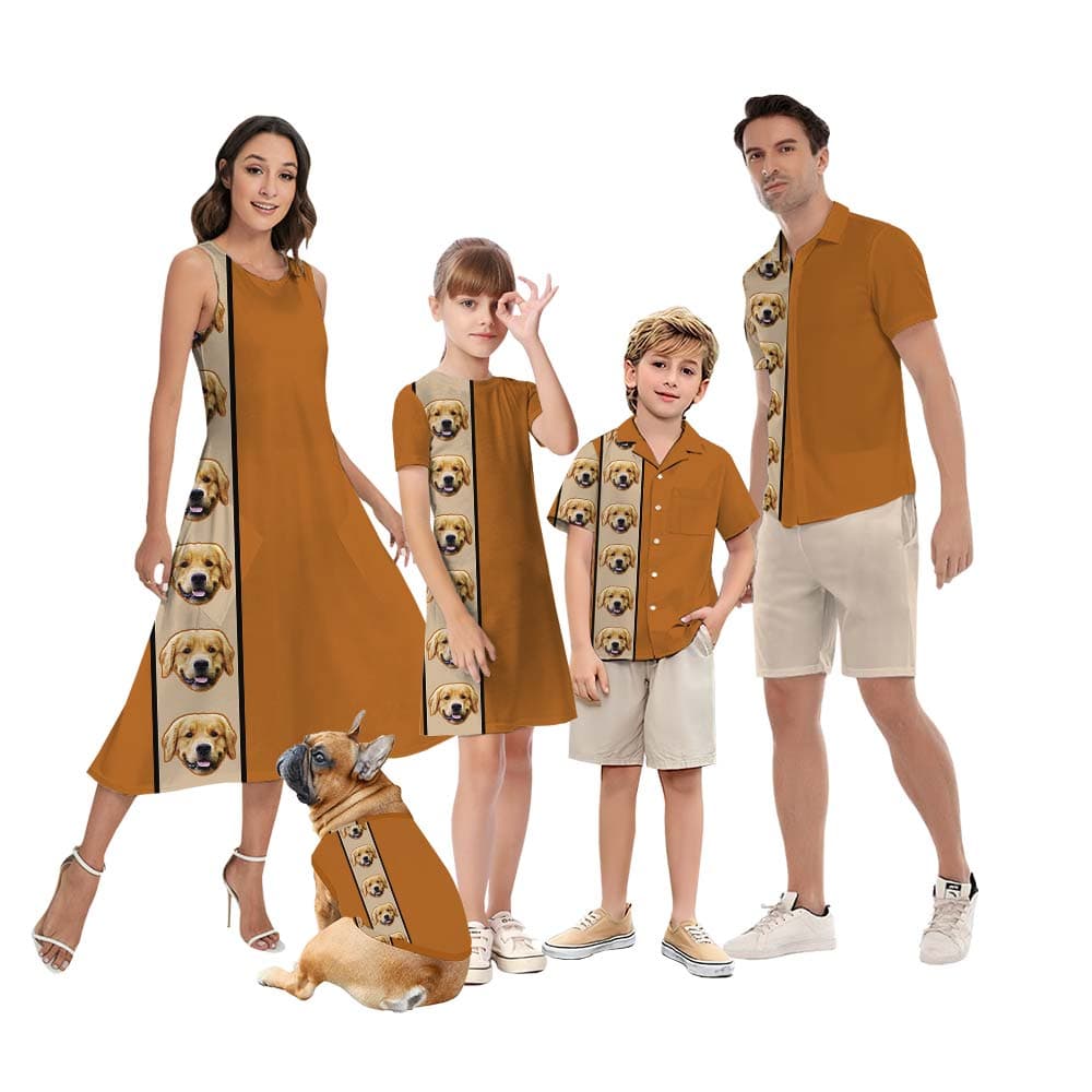 Custom Dog Face Family Matching For Dog Owners
