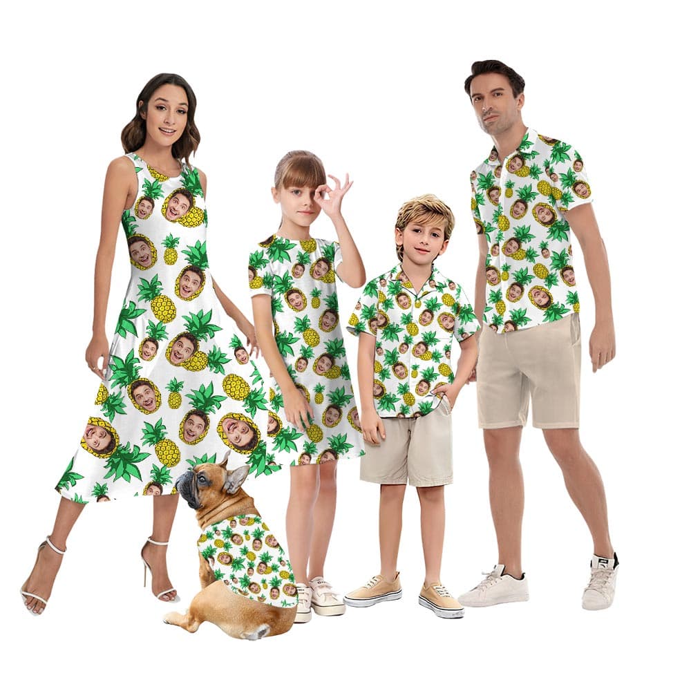 Custom Face Matching Family Outfits For Summer