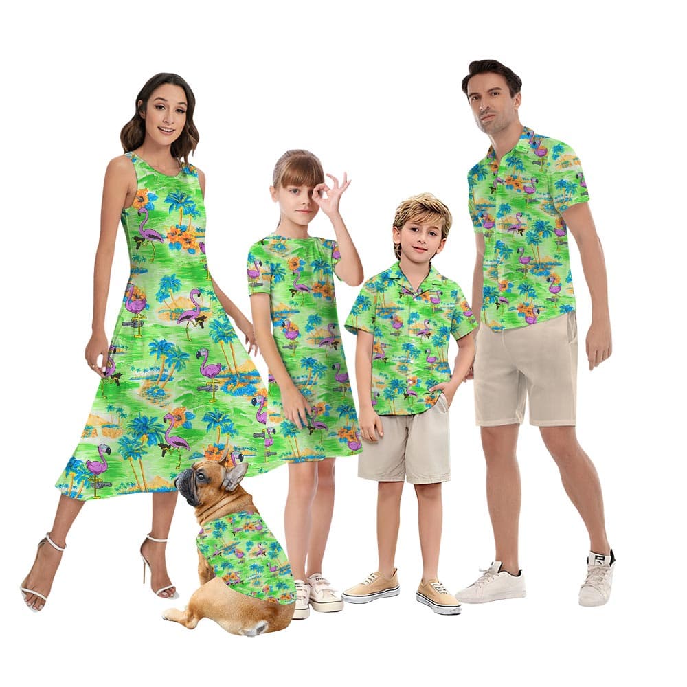 Flamingo Family Matching Summer Outfits