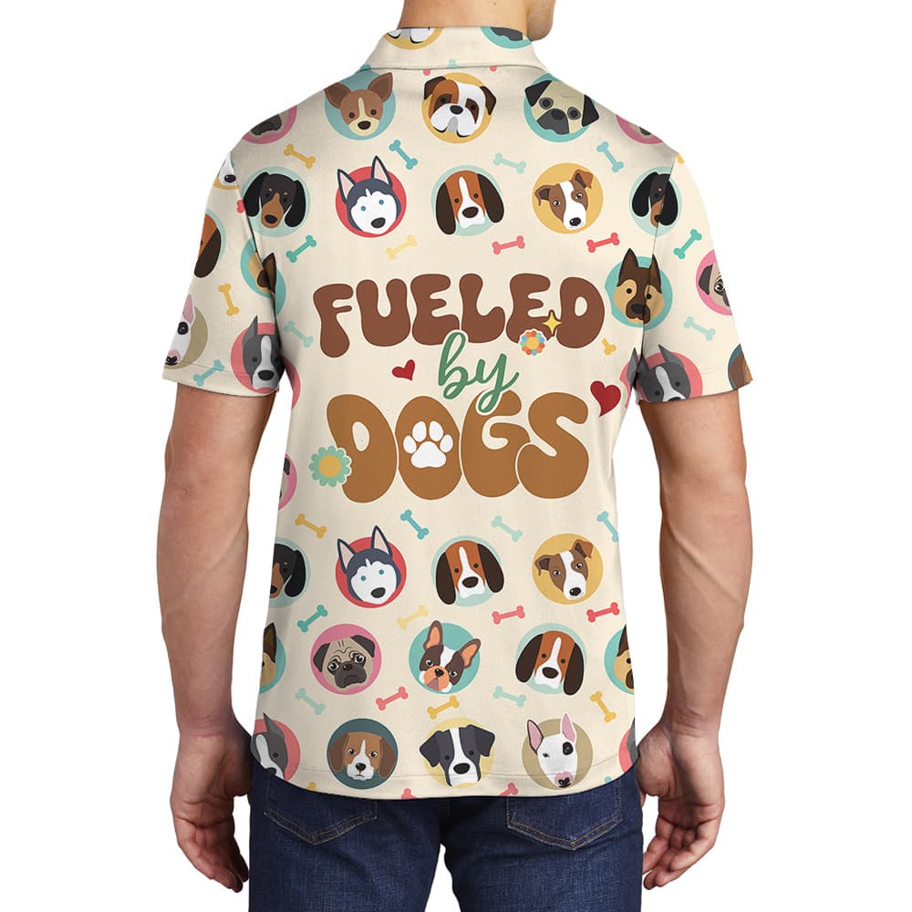 Fueled by Dogs Hawaiian Men Polo Shirt for Dog Lovers2