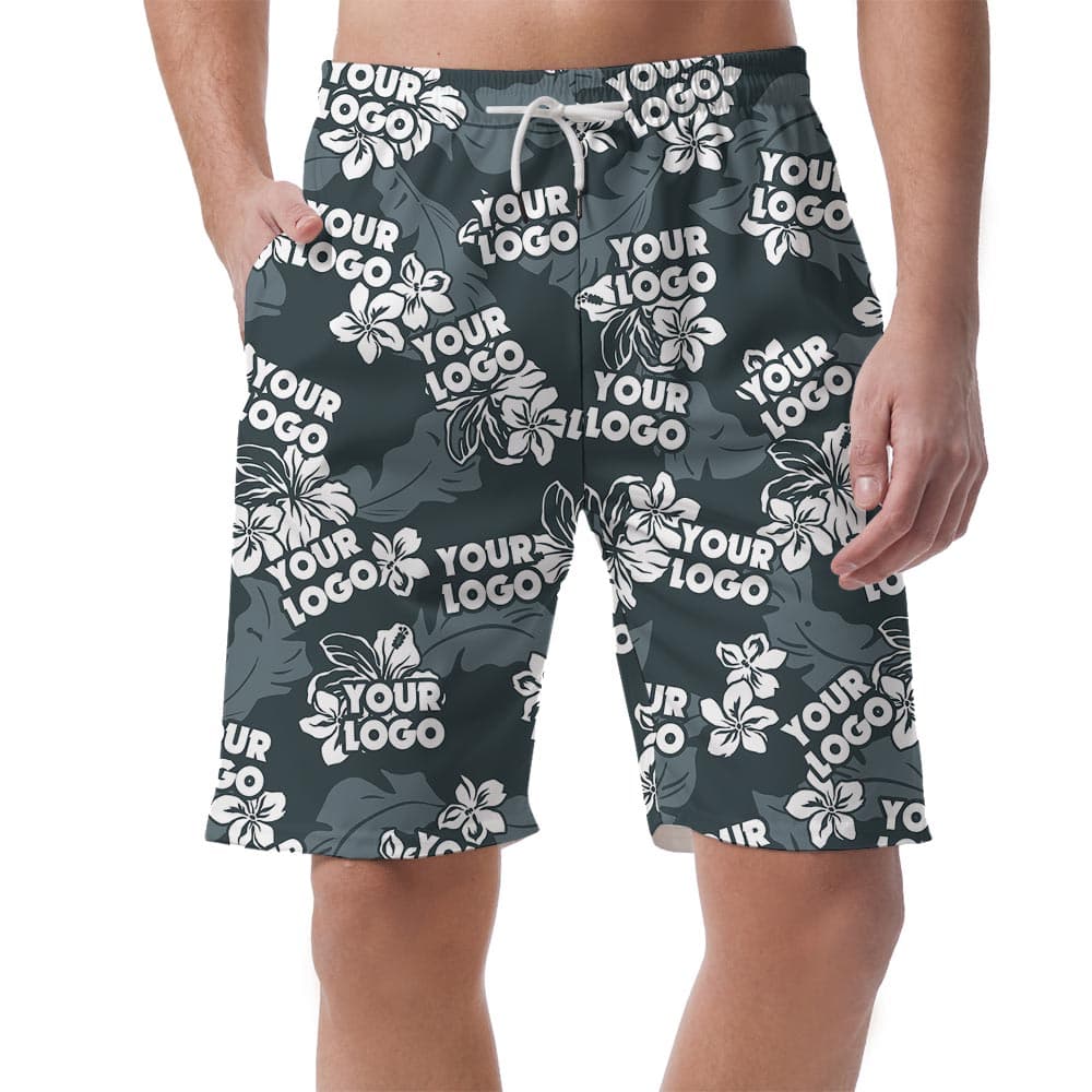 Personalized Logo Summer Hawaiian Shorts Men