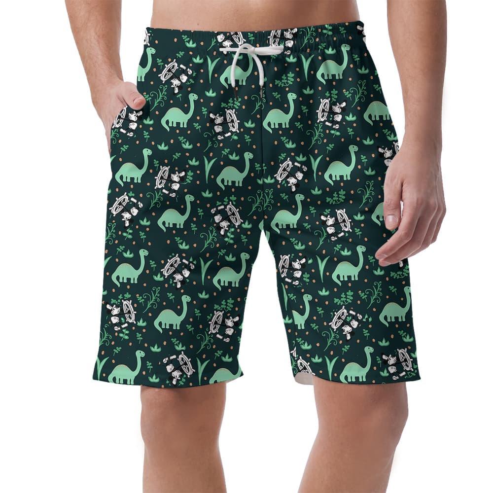 Mickey 1928 Edition Dinosaur Hawaiian Men Short1