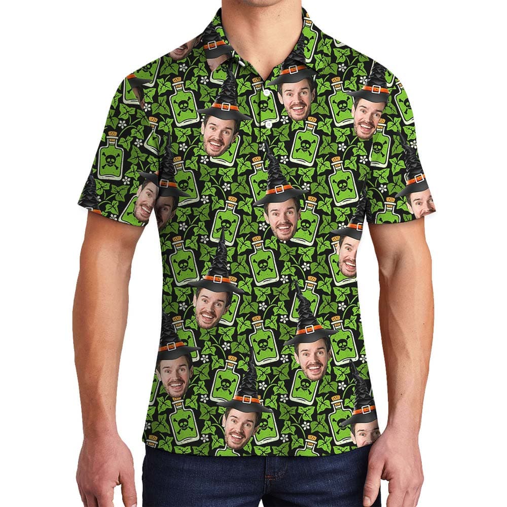 St. Patrick's Day Custom Face Men's Polo