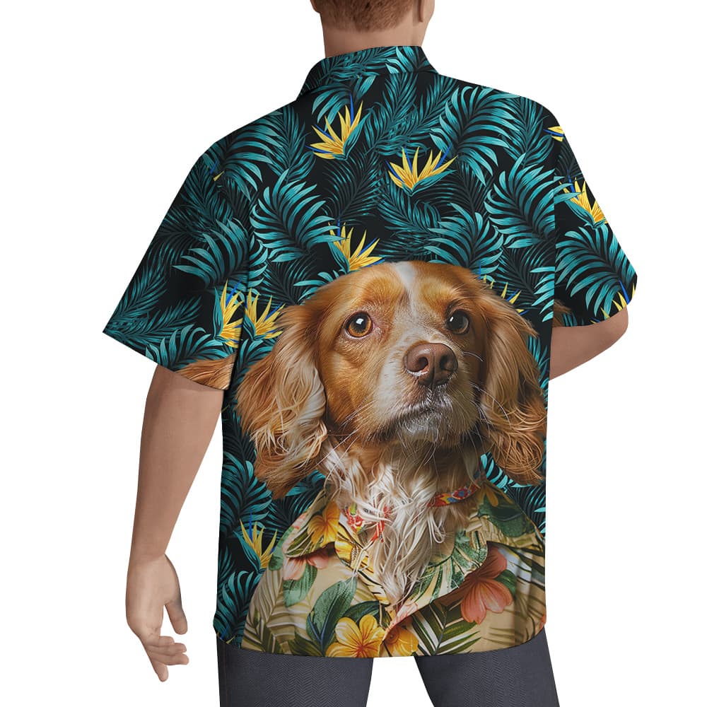 Paws In The Jungle Custom Hawaiian Shirt with Dog2
