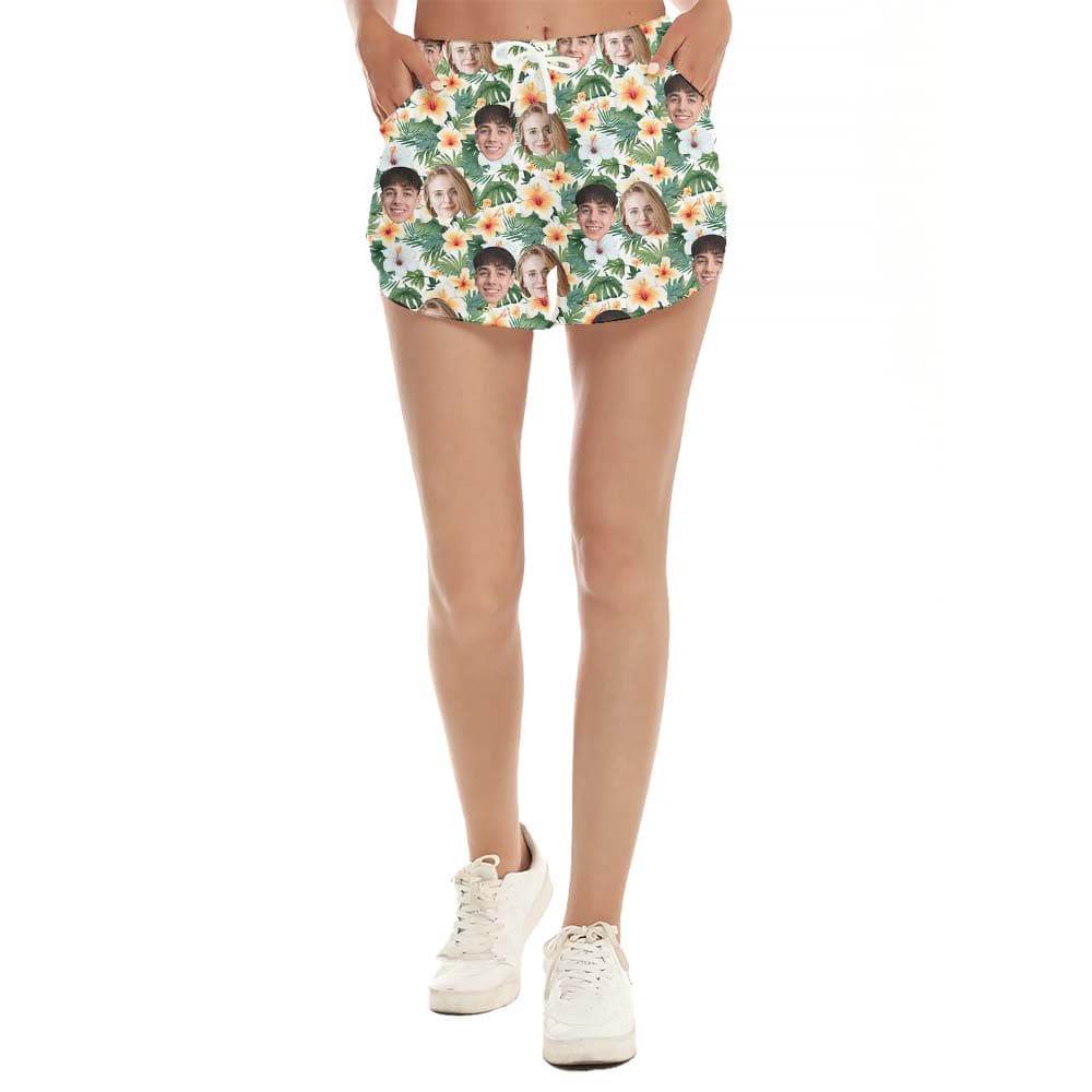 Personalized Photo Women's Summer Shorts With Face1