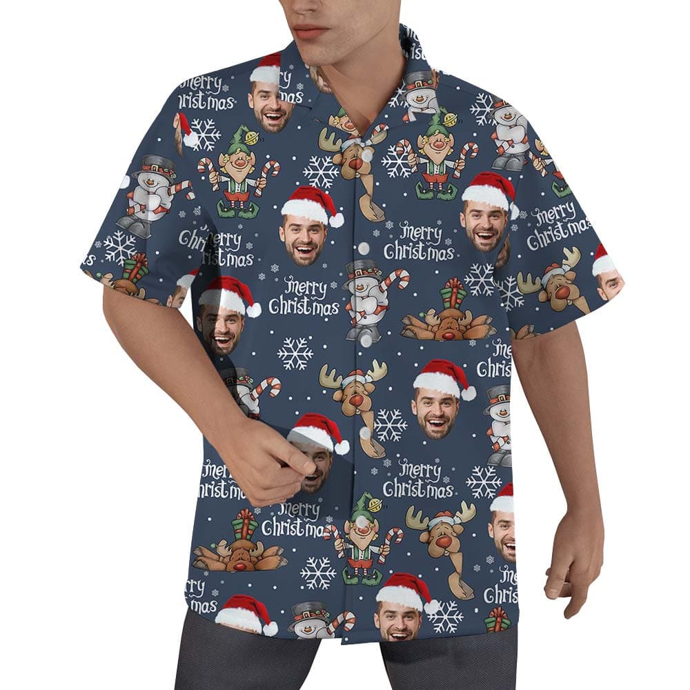 Christmas Reindeer Custom Hawaiian Shirt For Men