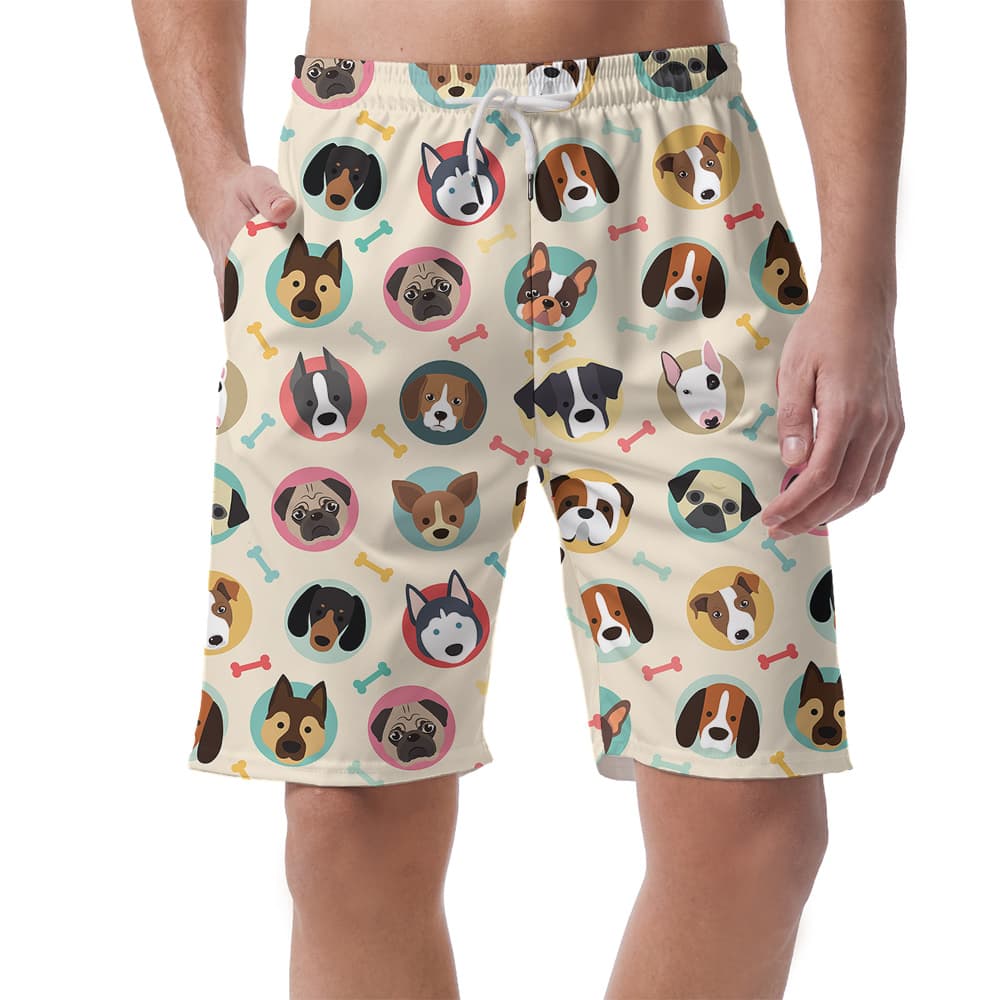 Sandy Paws Summer Hawaiian Men Short for Dog Lovers1