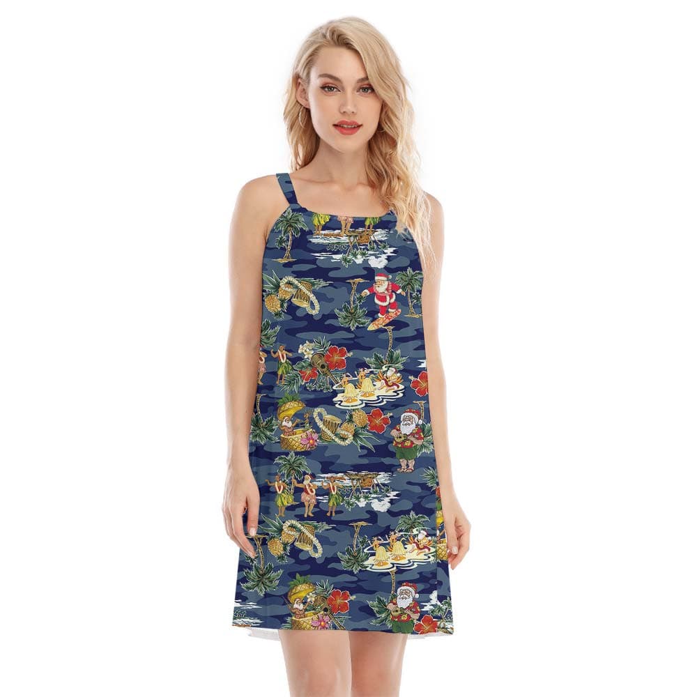Christmas Santa Women's Hawaiian Cami Dress