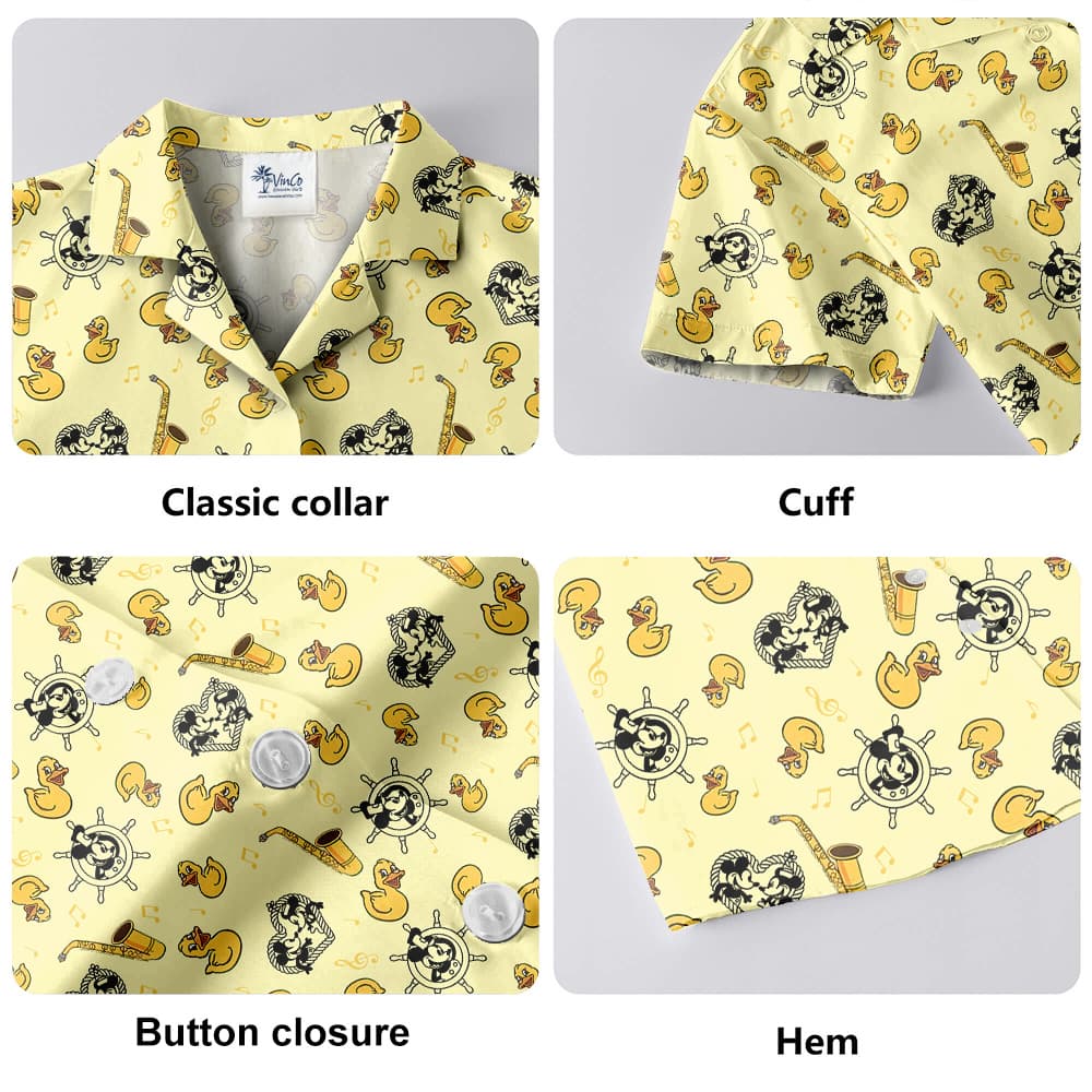 Steamboat Willie Mickey Rubber Duck Hawaiian Shirt