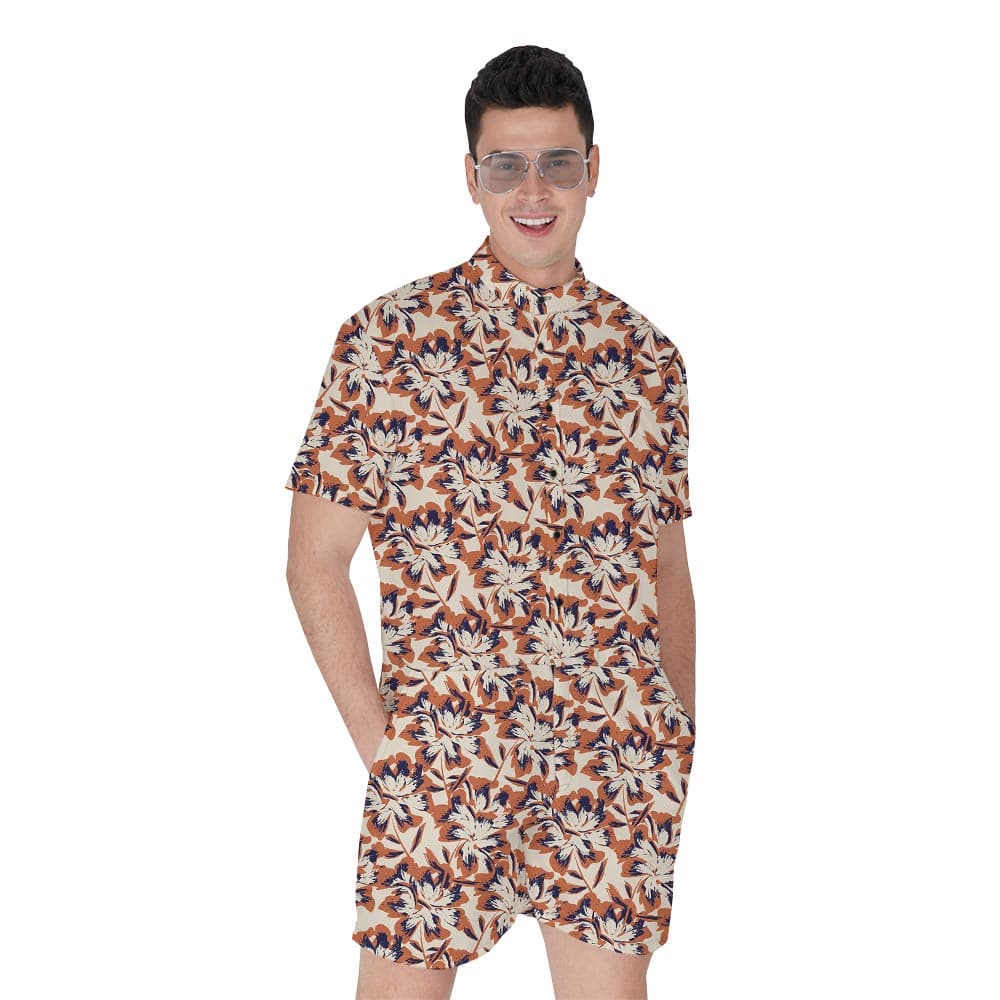 Loving Tropical Hawaiian Romper Men