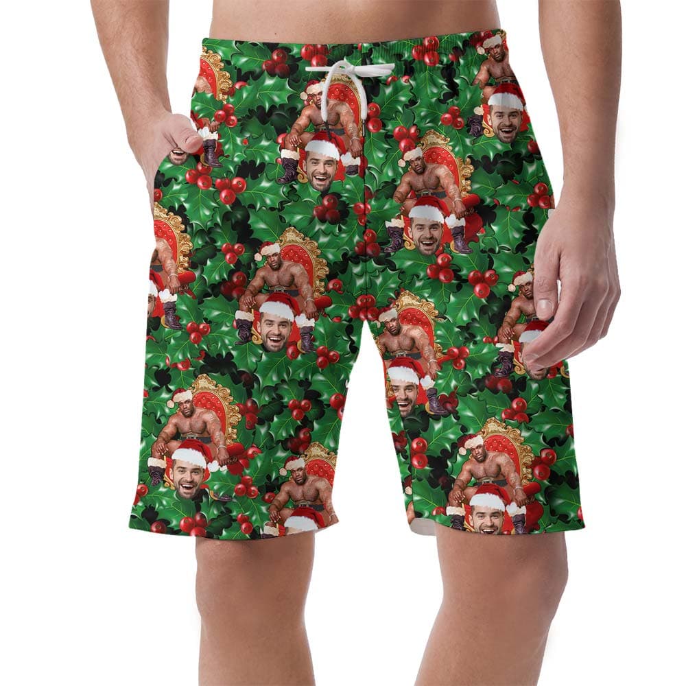 Personalized Face Tropical Aloha Men's Shorts