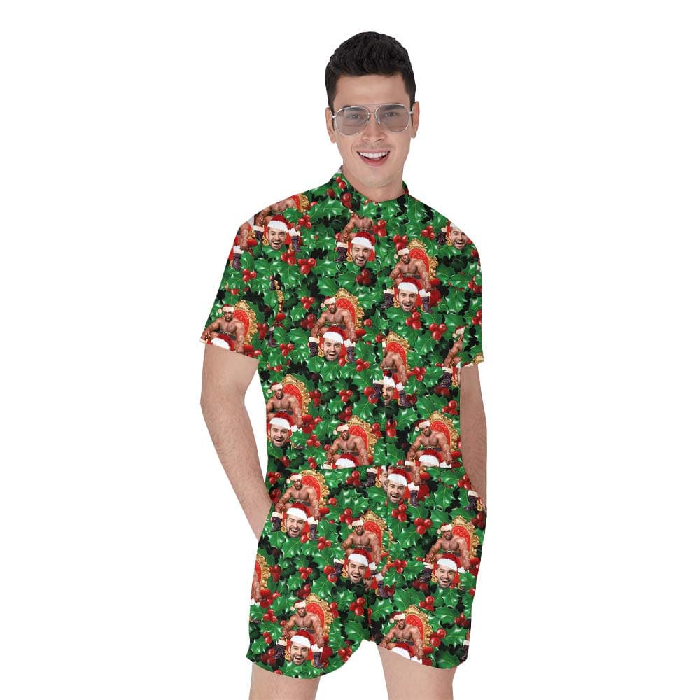 Aloha Tropical Personalized Men's Romper