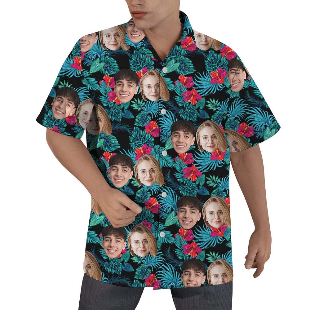 Tropical Custom Aloha Shirt With Faces1