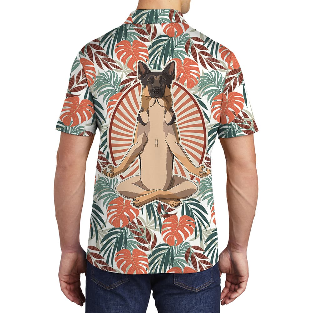 Yoga Woofmaste Hawaiian Men Polo Shirt for Dog Lovers2