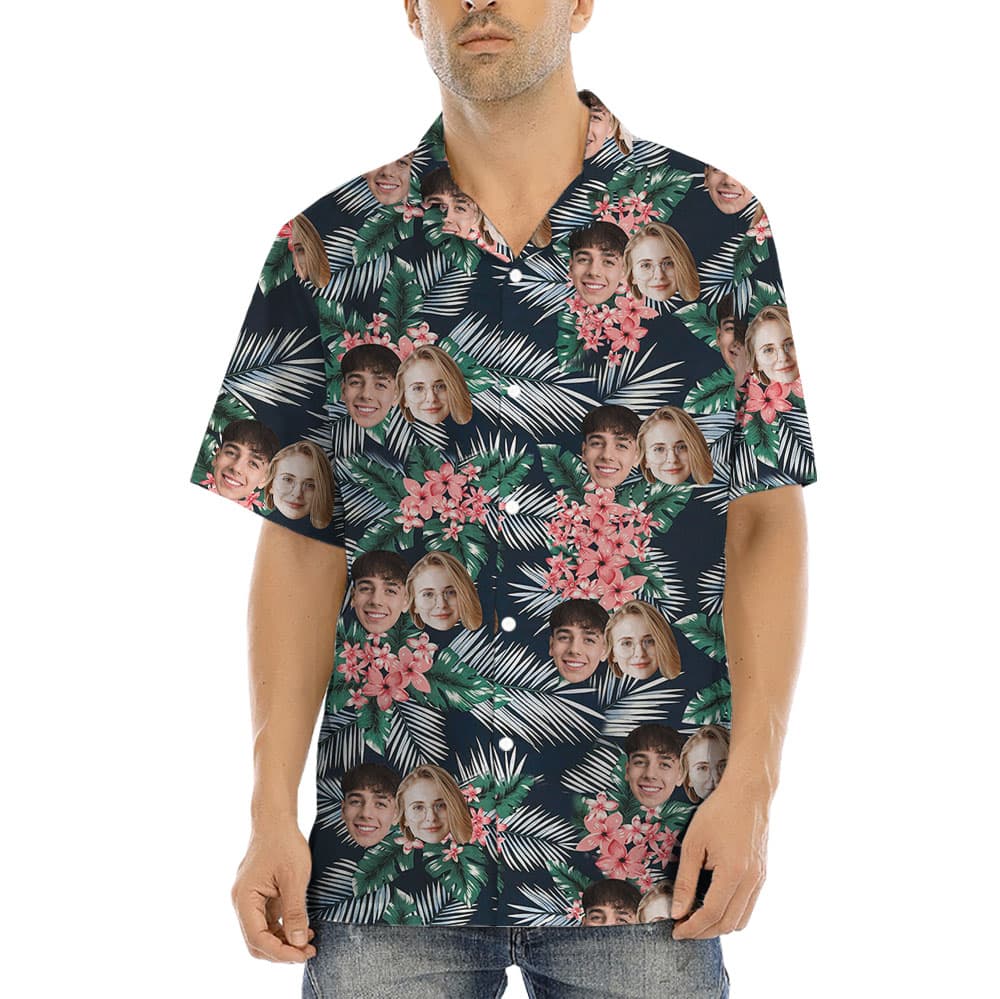 Cool Custom Multiple Faces Aloha Shirt For Men