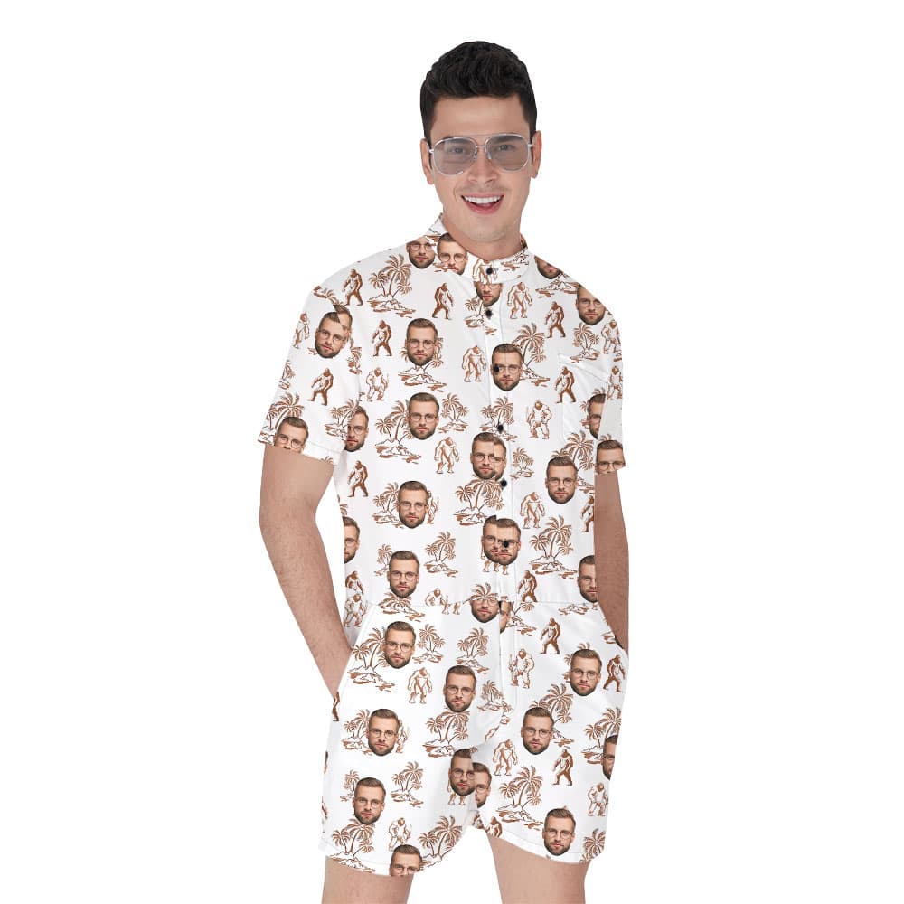Custom Bigfoot Male Romper With Pictures On It1