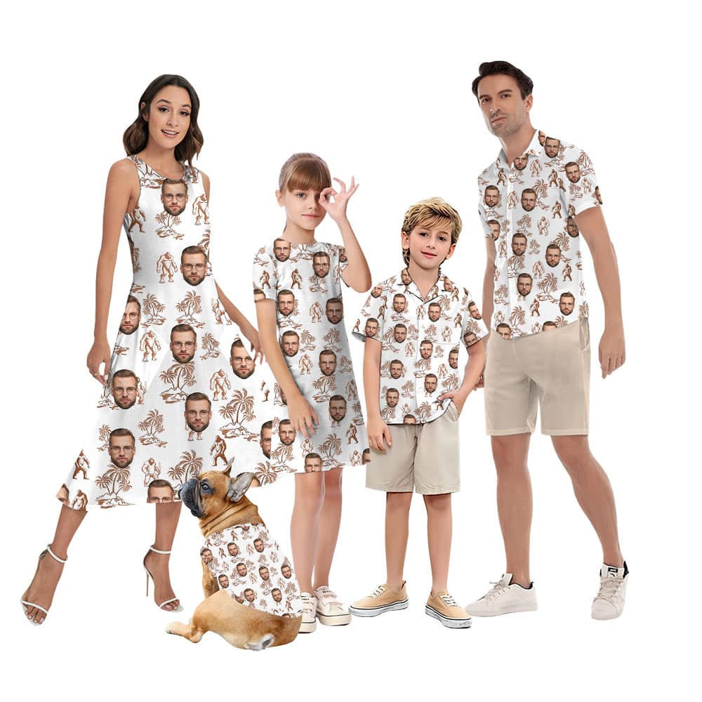 Custom Bigfoot Matching Family Hawaiian Outfits4