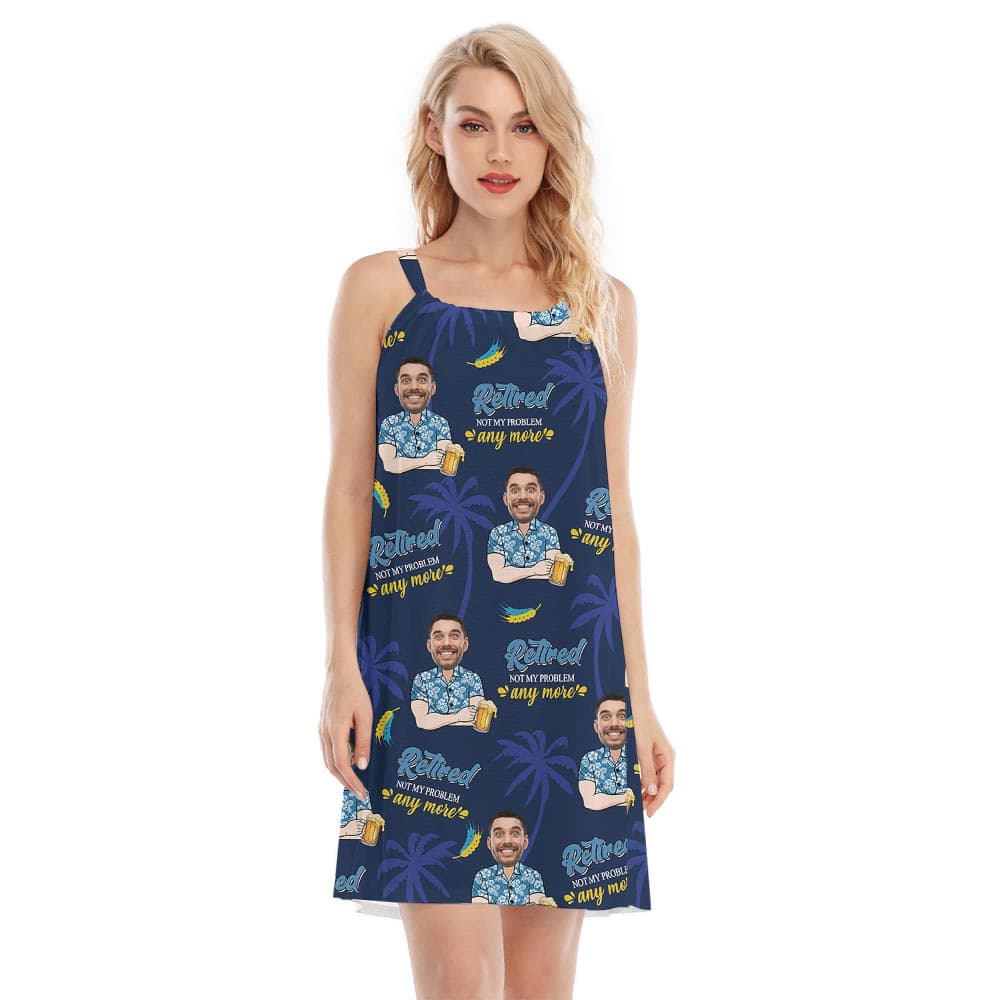 Custom Face Retirement Hawaiian Dress For Women