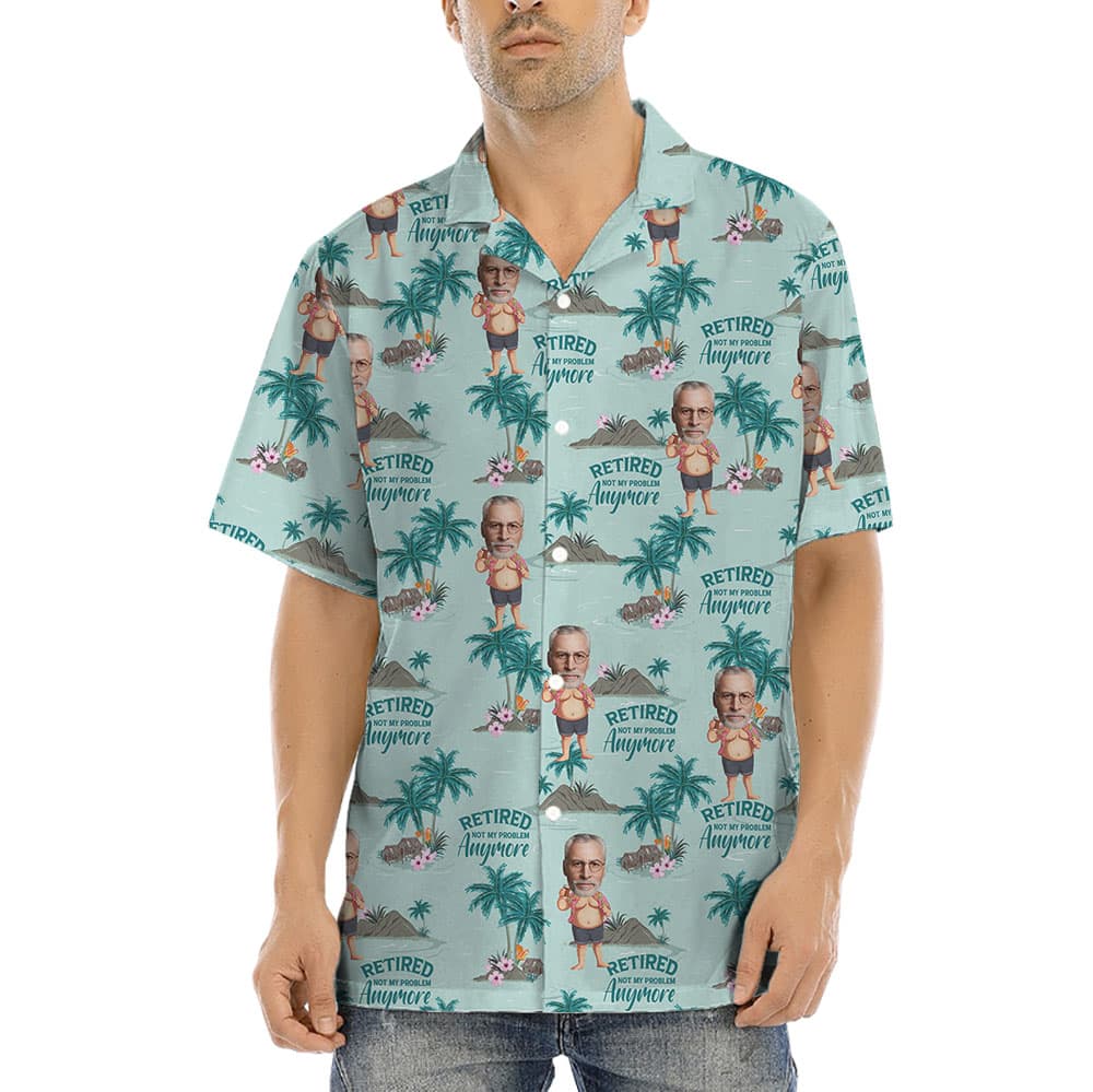 Custom Face Retirement Hawaiian Shirt For Men1