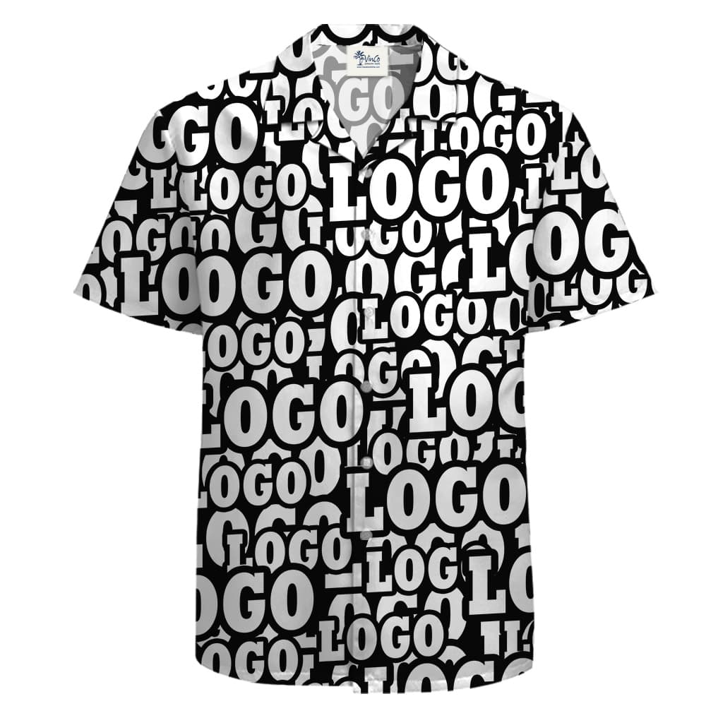 A Short Sleeves Men's Shirt with All Over Print Custom Logo