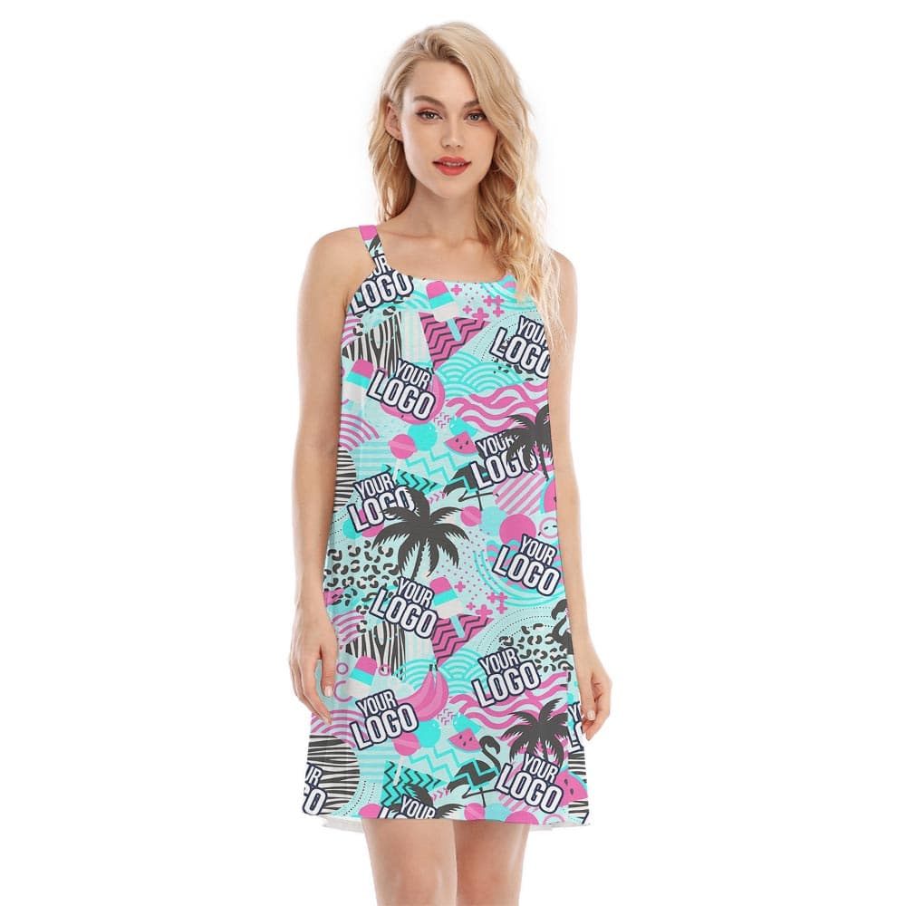 Custom Retro Women's Hawaiian Dress With Your Logo