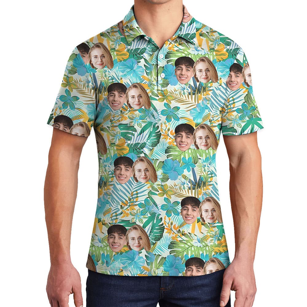Design Your Own Polo Shirt With 1-4 Faces1