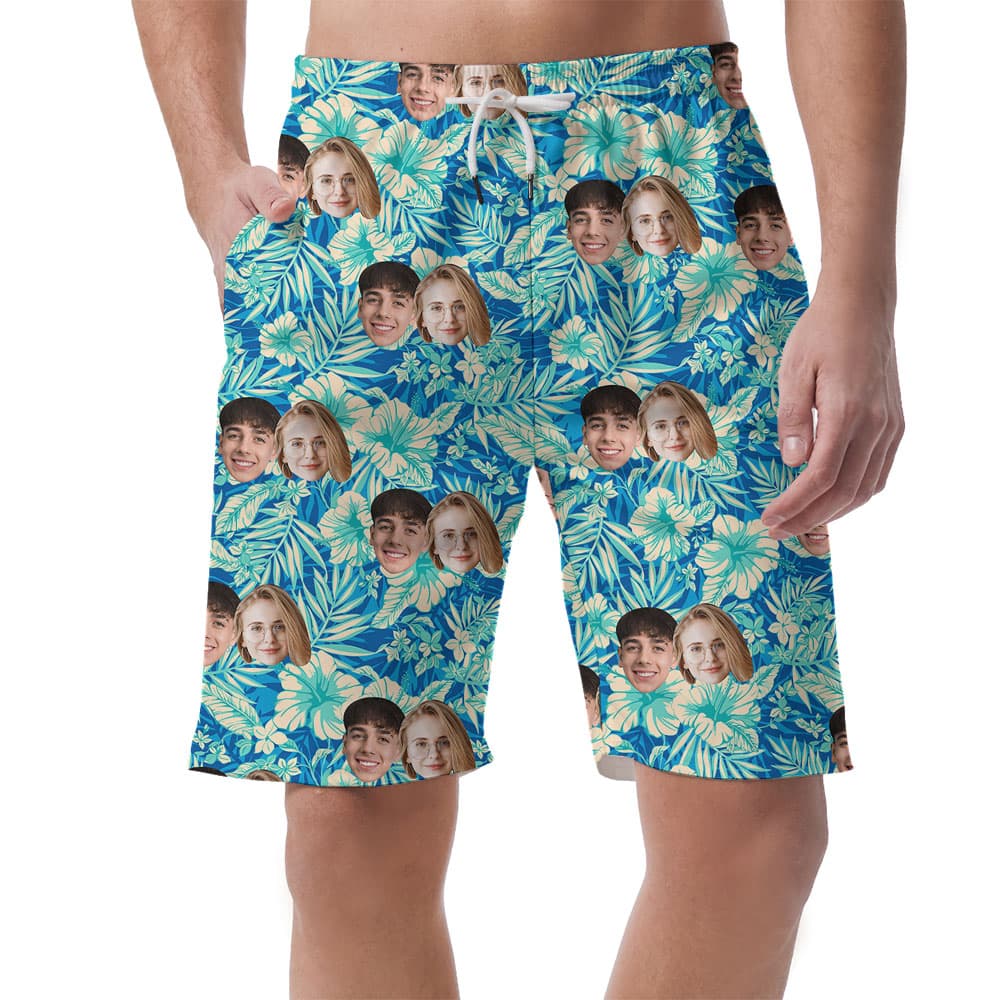 Personalized Face Hawaiian Shorts For Male1