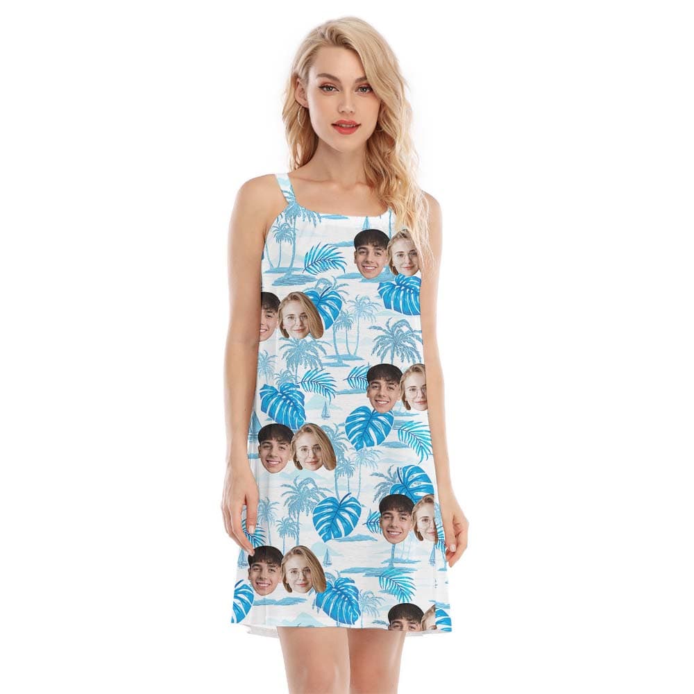 Personalized Photo Cami Dress With Palm Tree1