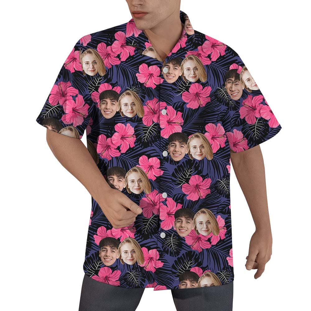 Photo Print Custom Hawaiian Shirt With Face