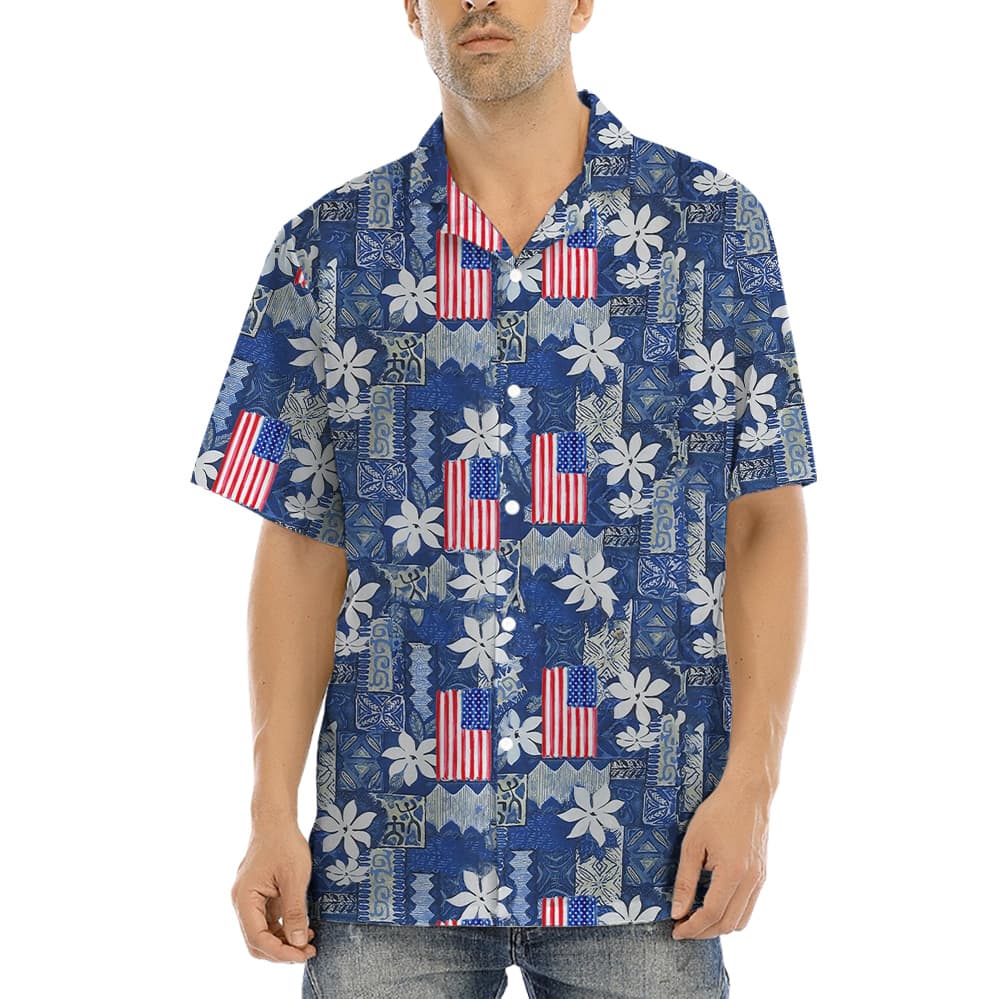 1.1- Menโs Hawaiian Shirt 2_front