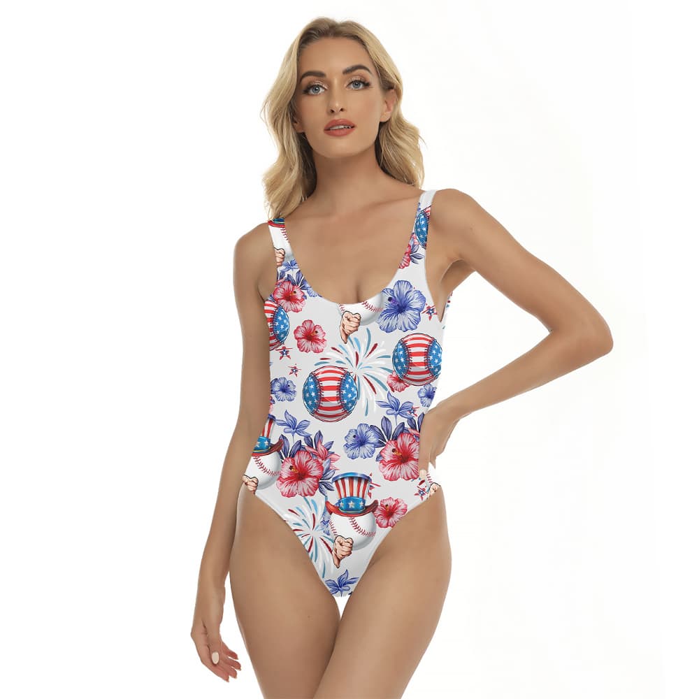 American Baseball Uncle Sam 4th Of July Swimsuit