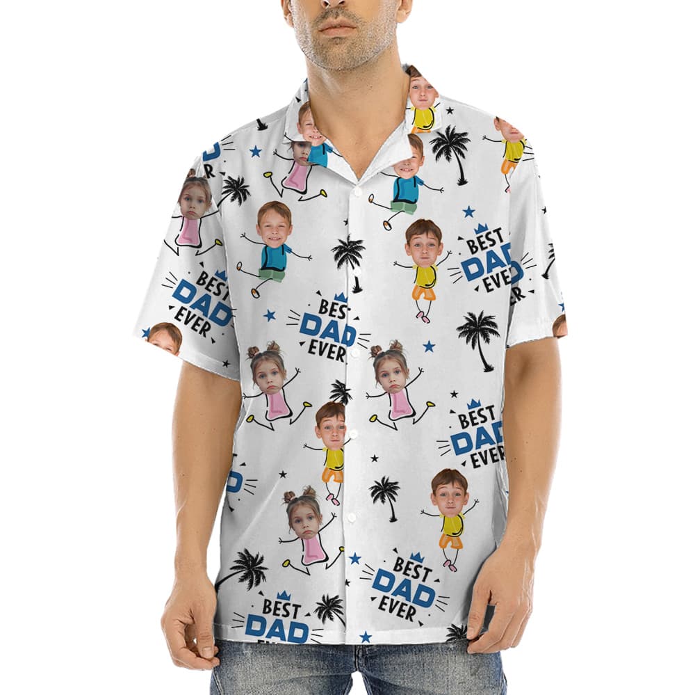 Best Dad Ever Custom Face Luau Shirt (7)