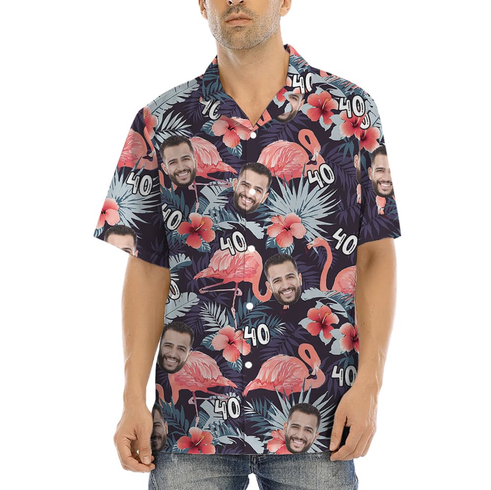 Custom Face And Age Bula Button Up Shirts 1
