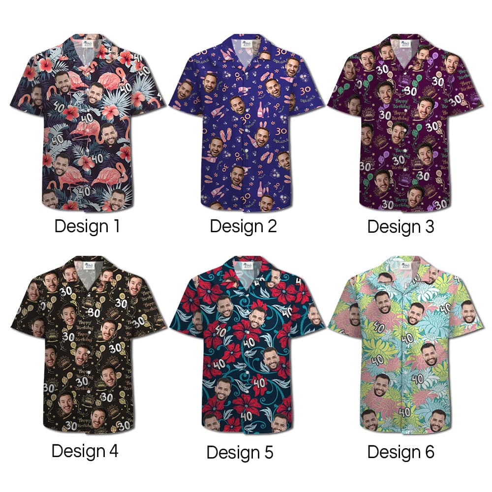 Custom Face And Age Bula Button Up Shirts 8